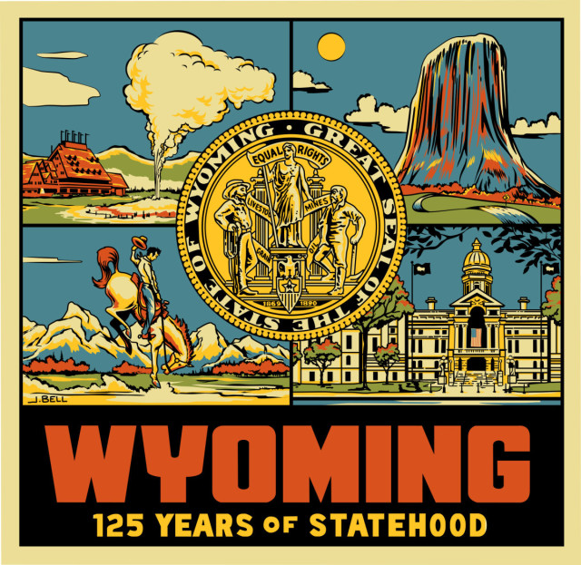 wyoming statehood poster